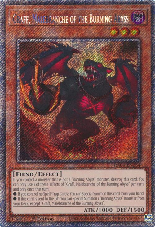 Graff, Malebranche of the Burning Abyss [RA04-EN234] Platinum Secret Rare Yu-Gi-Oh!