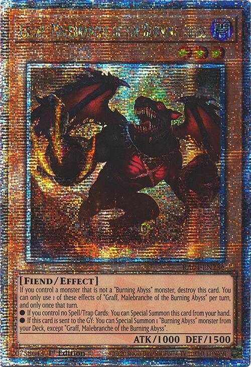 Graff, Malebranche of the Burning Abyss [RA04-EN234] Quarter Century Secret Rare Yu-Gi-Oh!