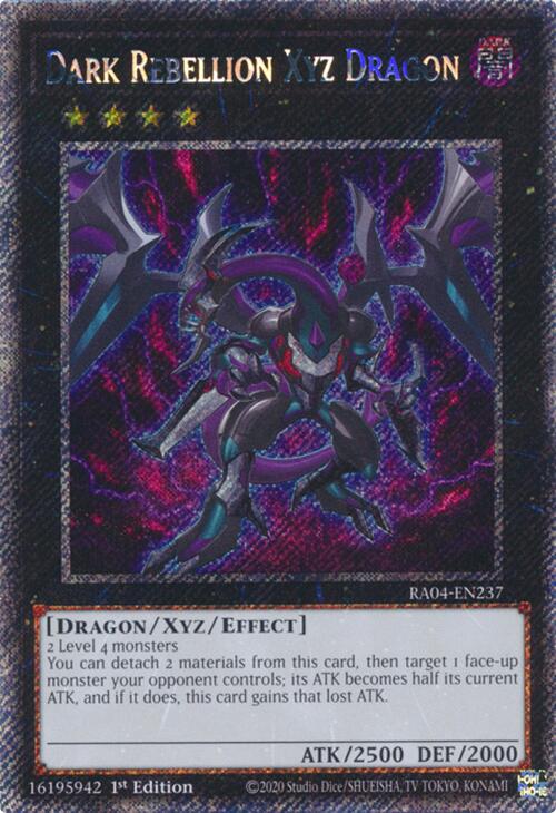 Dark Rebellion Xyz Dragon [RA04-EN237] Platinum Secret Rare Yu-Gi-Oh!