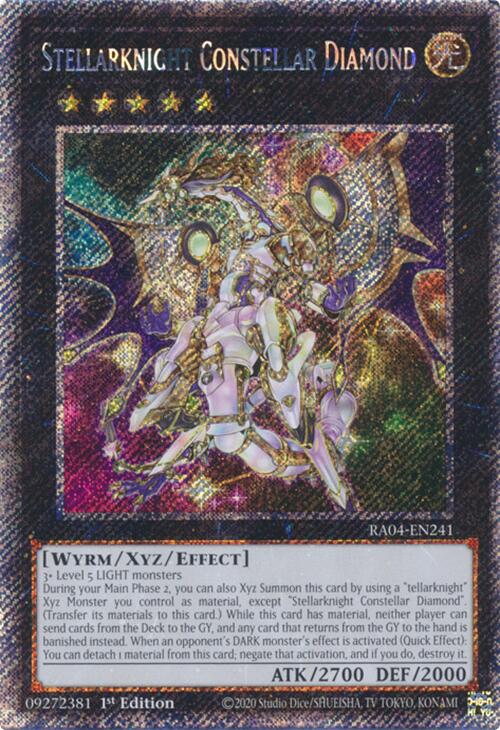 Stellarknight Constellar Diamond [RA04-EN241] Platinum Secret Rare Yu-Gi-Oh!