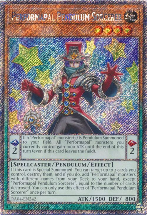 Performapal Pendulum Sorcerer [RA04-EN242] Platinum Secret Rare Yu-Gi-Oh!