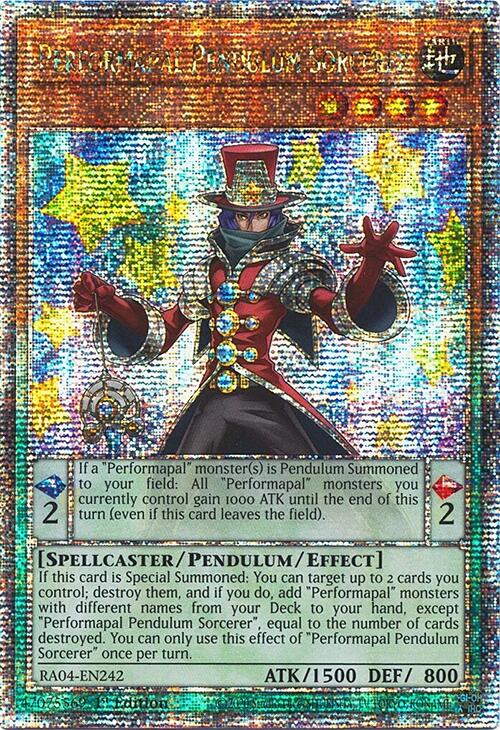 Performapal Pendulum Sorcerer [RA04-EN242] Quarter Century Secret Rare Yu-Gi-Oh!