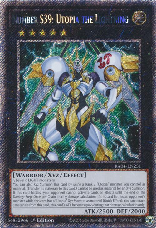 Number S39: Utopia the Lightning [RA04-EN251] Platinum Secret Rare Yu-Gi-Oh!