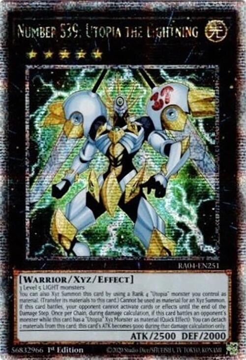 Number S39: Utopia the Lightning [RA04-EN251] Quarter Century Secret Rare Yu-Gi-Oh!