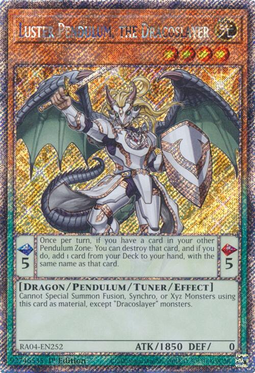 Luster Pendulum, the Dracoslayer [RA04-EN252] Platinum Secret Rare Yu-Gi-Oh!