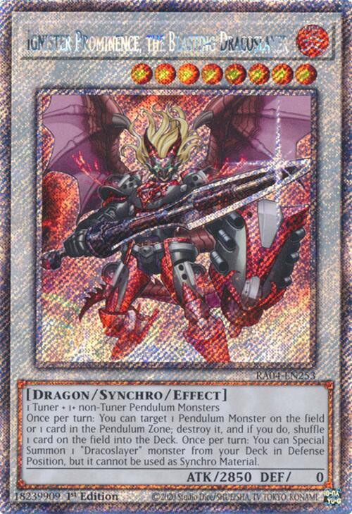 Ignister Prominence, the Blasting Dracoslayer [RA04-EN253] Platinum Secret Rare Yu-Gi-Oh!