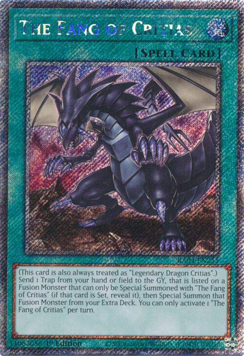 The Fang of Critias [RA04-EN255] Platinum Secret Rare Yu-Gi-Oh!