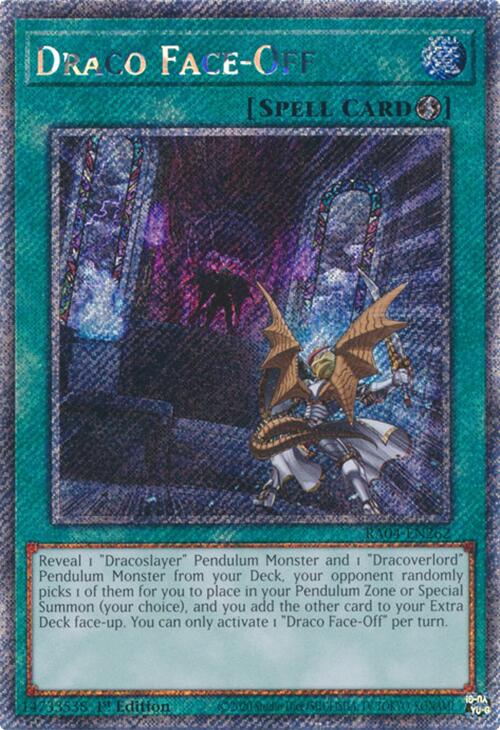 Draco Face-Off [RA04-EN262] Platinum Secret Rare Yu-Gi-Oh!