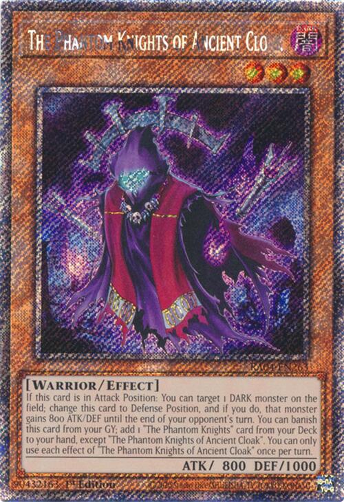 The Phantom Knights of Ancient Cloak [RA04-EN263] Platinum Secret Rare Yu-Gi-Oh!