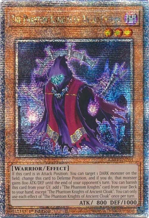 The Phantom Knights of Ancient Cloak [RA04-EN263] Quarter Century Secret Rare Yu-Gi-Oh!