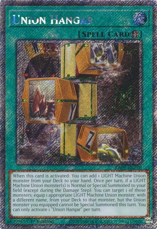 Union Hangar [RA04-EN270] Platinum Secret Rare Yu-Gi-Oh!