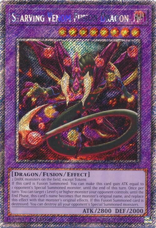 Starving Venom Fusion Dragon [RA04-EN272] Platinum Secret Rare Yu-Gi-Oh!