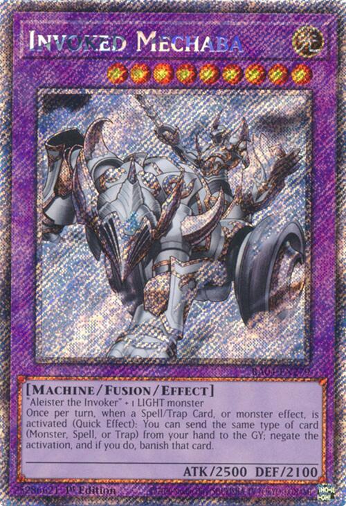 Invoked Mechaba [RA04-EN279] Platinum Secret Rare Yu-Gi-Oh!