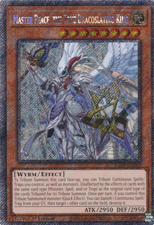 Master Peace, the True Dracoslaying King [RA04-EN283] Platinum Secret Rare Yu-Gi-Oh!