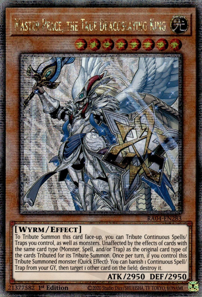 Master Peace, the True Dracoslaying King [RA04-EN283] Quarter Century Secret Rare Yu-Gi-Oh!