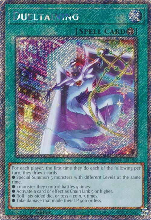 Dueltaining [RA04-EN286] Platinum Secret Rare Yu-Gi-Oh!
