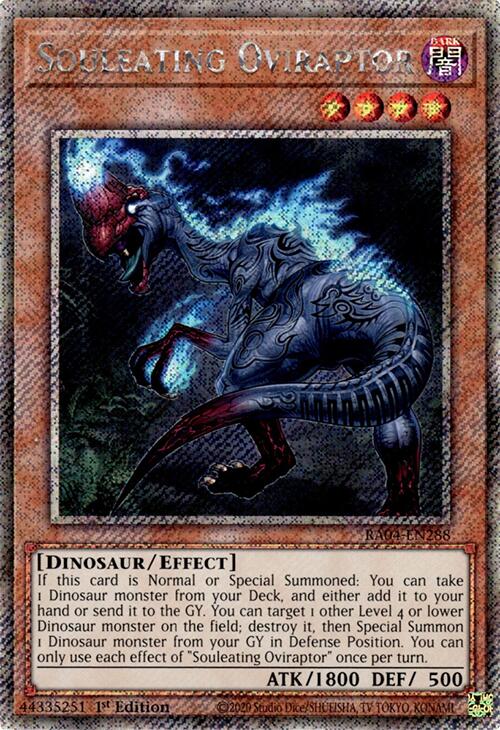 Souleating Oviraptor [RA04-EN288] Platinum Secret Rare Yu-Gi-Oh!