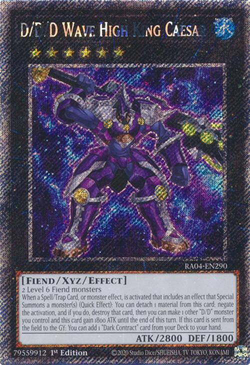 D/D/D Wave High King Caesar [RA04-EN290] Platinum Secret Rare Yu-Gi-Oh!
