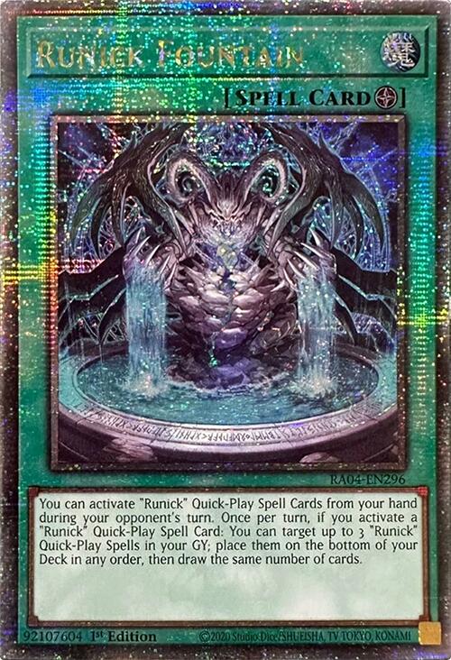 Runick Fountain [RA04-EN296] Quarter Century Secret Rare Yu-Gi-Oh!