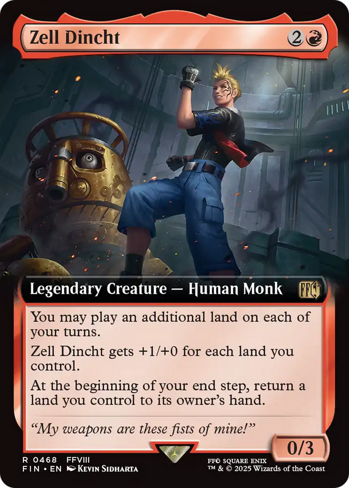 Zell Dincht (Extended Art) [FINAL FANTASY] Magic: The Gathering