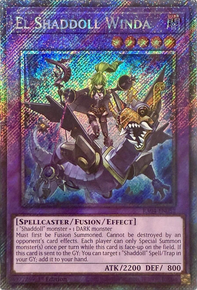 El Shaddoll Winda [RA04-EN052] Platinum Secret Rare Yu-Gi-Oh!