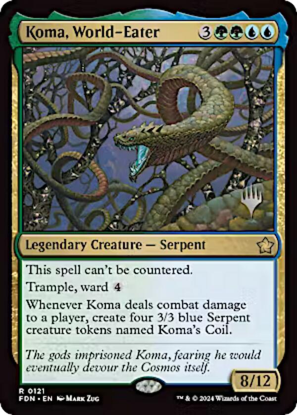 Koma, World-Eater (Promo Pack) [Aetherdrift Promos] Magic: The Gathering
