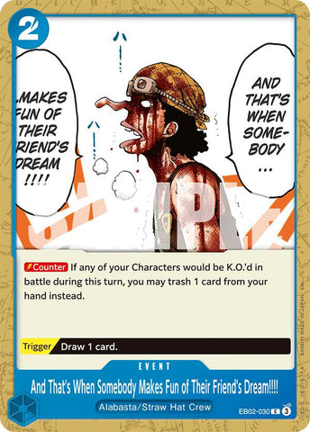 And That's When Somebody Makes Fun of Their Friend's Dream!!!! [Extra Booster: Anime 25th Collection] Bandai