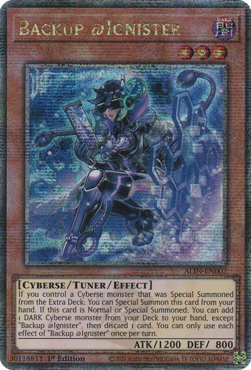 Backup @Ignister [ALIN-EN002] Quarter Century Secret Rare Yu-Gi-Oh!