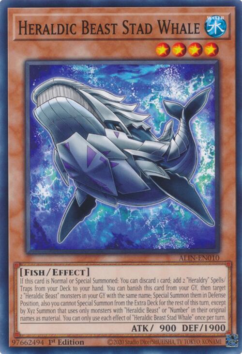 Heraldic Beast Stad Whale [ALIN-EN010] Common Yu-Gi-Oh!
