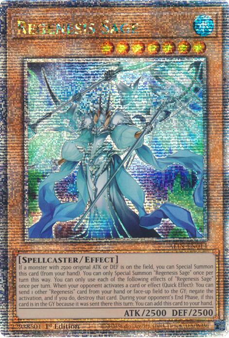 Regenesis Sage [ALIN-EN014] Quarter Century Secret Rare Yu-Gi-Oh!