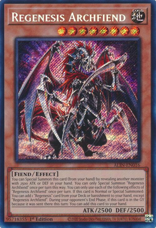 Regenesis Archfiend [ALIN-EN016] Secret Rare Yu-Gi-Oh!