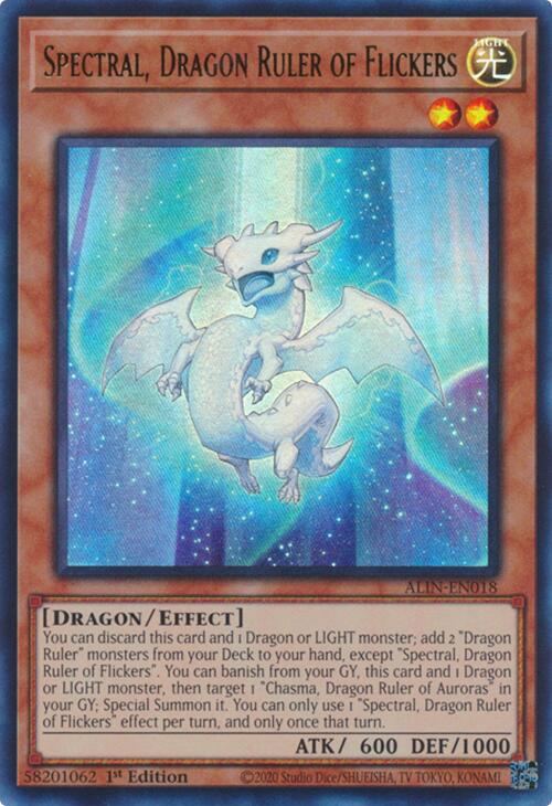Spectral, Dragon Ruler of Flickers [ALIN-EN018] Ultra Rare Yu-Gi-Oh!