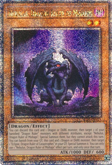 Nebulus, Dragon Ruler of Mishaps [ALIN-EN019] Quarter Century Secret Rare Yu-Gi-Oh!