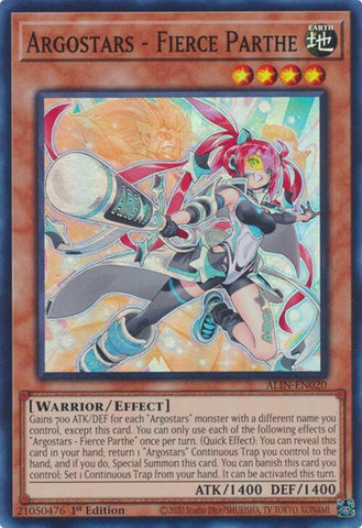 Argostars - Fierce Parthe [ALIN-EN020] Super Rare Yu-Gi-Oh!