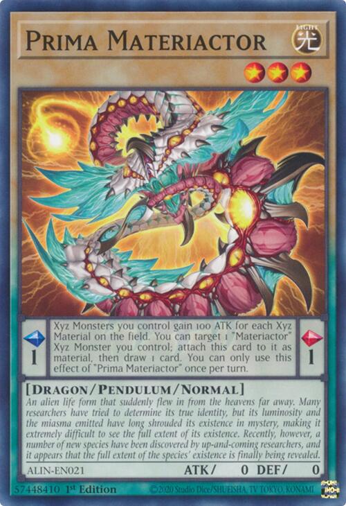 Prima Materiactor [ALIN-EN021] Common Yu-Gi-Oh!