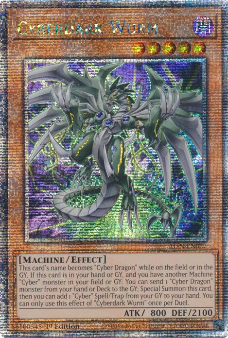 Cyberdark Wurm [ALIN-EN027] Quarter Century Secret Rare Yu-Gi-Oh!