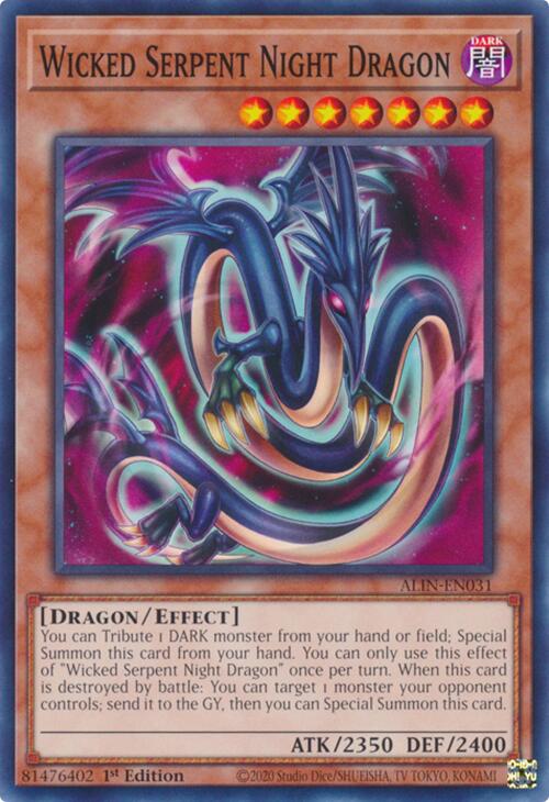 Wicked Serpent Night Dragon [ALIN-EN031] Common Yu-Gi-Oh!