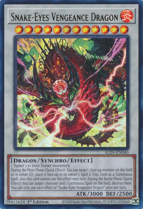 Snake-Eyes Vengeance Dragon [ALIN-EN040] Ultra Rare Yu-Gi-Oh!