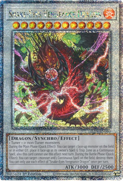 Snake-Eyes Vengeance Dragon [ALIN-EN040] Quarter Century Secret Rare Yu-Gi-Oh!