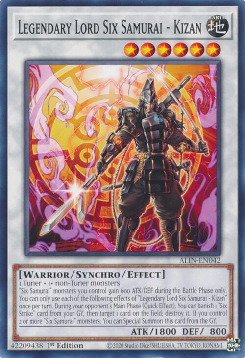 Legendary Lord Six Samurai - Kizan [ALIN-EN042] Common Yu-Gi-Oh!