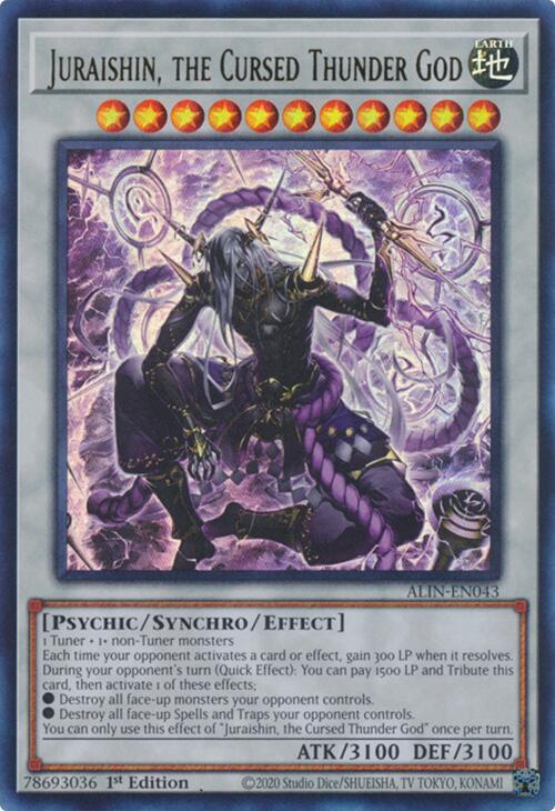 Juraishin, the Cursed Thunder God [ALIN-EN043] Ultra Rare Yu-Gi-Oh!