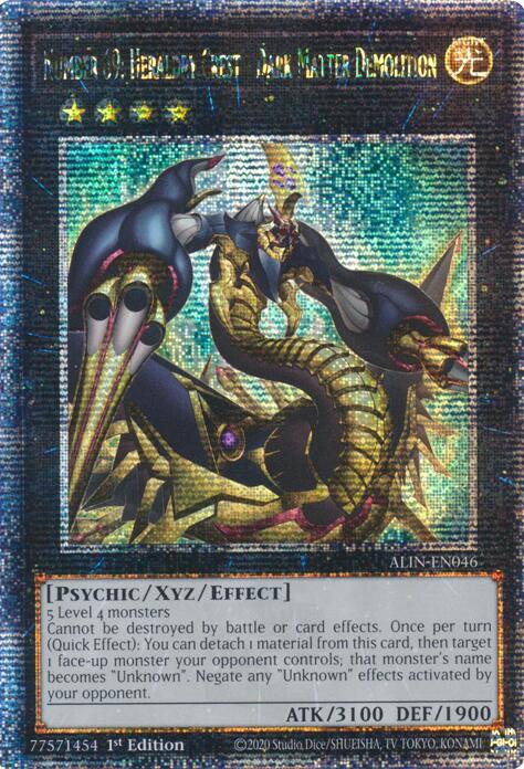 Number 69: Heraldry Crest - Dark Matter Demolition [ALIN-EN046] Quarter Century Secret Rare Yu-Gi-Oh!