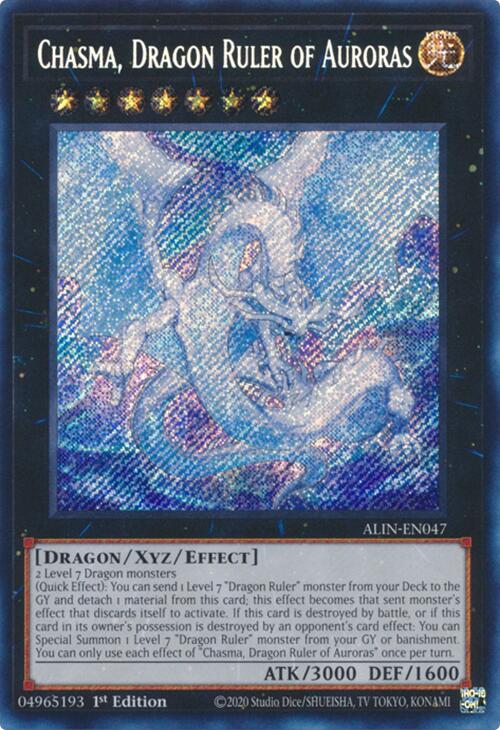 Chasma, Dragon Ruler of Auroras [ALIN-EN047] Secret Rare Yu-Gi-Oh!