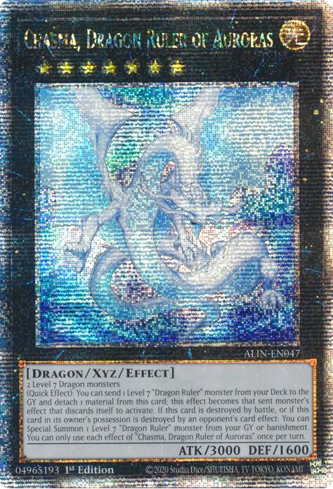 Chasma, Dragon Ruler of Auroras [ALIN-EN047] Quarter Century Secret Rare Yu-Gi-Oh!