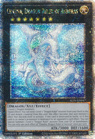 Chasma, Dragon Ruler of Auroras [ALIN-EN047] Quarter Century Secret Rare Yu-Gi-Oh!