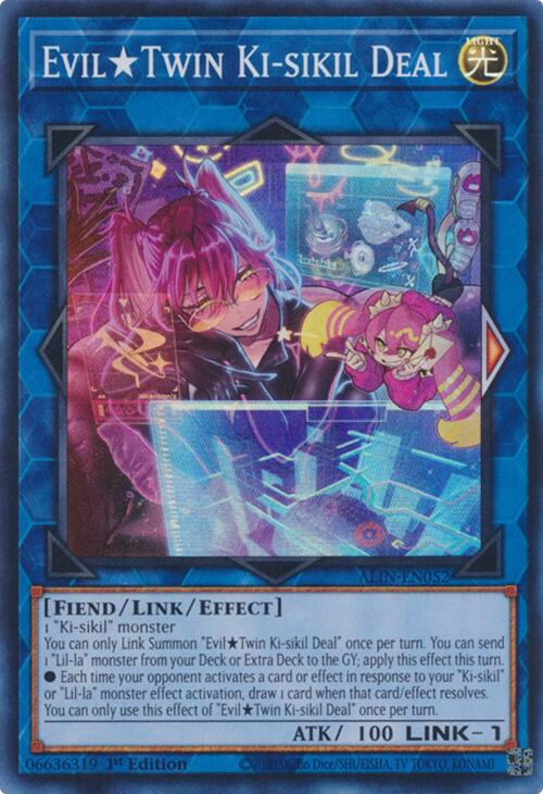 Evil Twin Ki-sikil Deal [ALIN-EN052] Super Rare Yu-Gi-Oh!