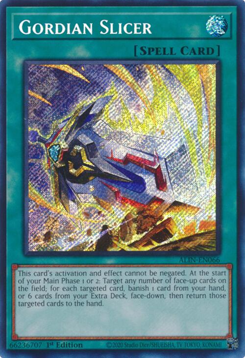 Gordian Slicer [ALIN-EN066] Secret Rare Yu-Gi-Oh!