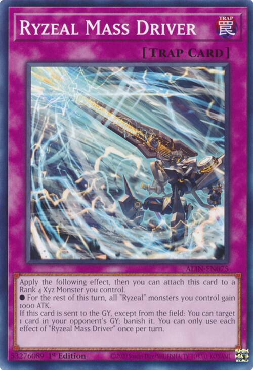 Ryzeal Mass Driver [ALIN-EN075] Common Yu-Gi-Oh!