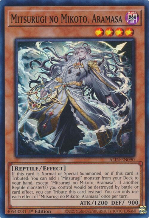 Mitsurugi no Mikoto, Aramasa [ALIN-EN090] Super Rare Yu-Gi-Oh!