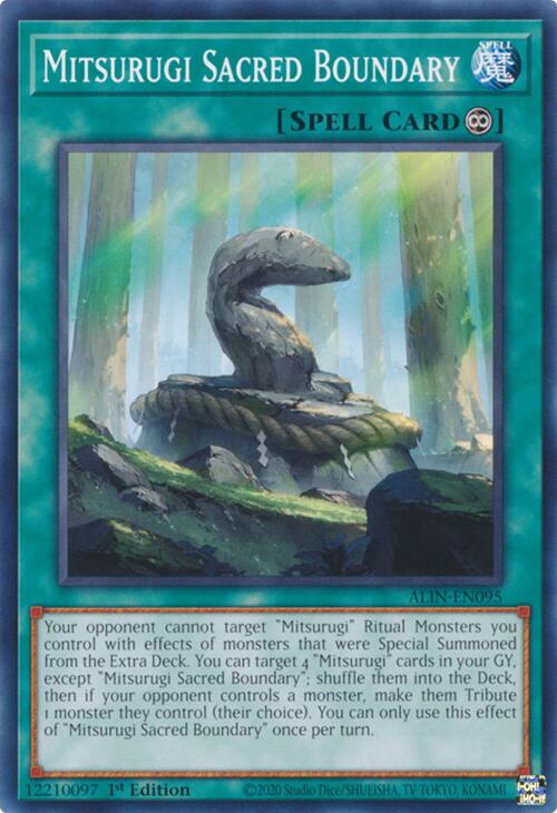Mitsurugi Sacred Boundary [ALIN-EN095] Common Yu-Gi-Oh!